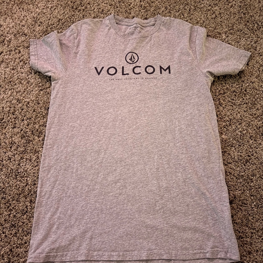 Volcom Mens Graphic T-Shirt Heather Gray The Only Constant Is Change Logo Tee M